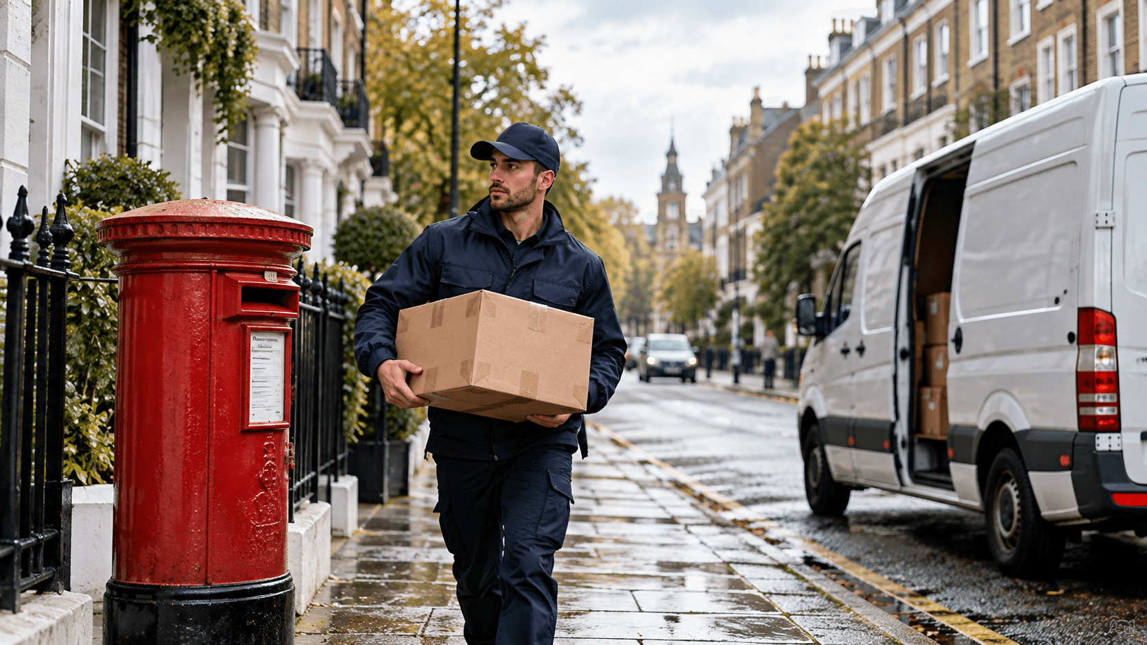 Dedicated same-day courier delivery compared with standard postal parcels